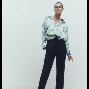 Zara TIE DYE print oversized blouse
